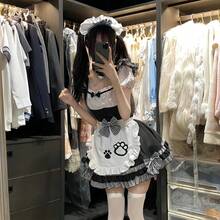 1pc Cute Anime Maid Dress, Sexy Soft Girl Lolita Cosplay Costume (Without Choker), Suitable For Role-Playing Or Photoshoot Halloween Costume - Multicolor - View 10