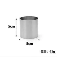 1 个无缝不锈钢圆形模具，用于制作慕斯蛋糕、寿司饭团、甜点、烘焙工具，高度和厚度特别大，直径 5 厘米/6 厘米/8 厘米/10 厘米 - 淺灰色 - 查看 11