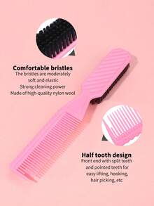 4pcs/Set Hair Styling Comb Set For Kids, 2-In-1 Teasing Comb, Highlighting Tail Comb, Eyebrow Brush - Multicolor - View 5