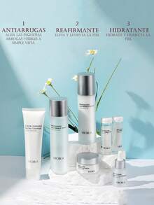 Juegos para el cuidado de la piel de la cara de arroz, Conjuntos para el cuidado de la piel,juego de 7 productos para el cuidado de la piel, Conjuntos para el cuidado de la piel,juego de regalo hidratante para el cuidado de la piel para mujeres y niñas, kit de cuidado facial que incluye máscara de arroz, limpiador, crema para ojos, suero facial, crema facial, tónico, Tratamientos y Serums Faciales - Blanco - Ver 10