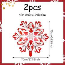 2/4 pièces Ballons en forme de flocon de neige en feuille, ballons de flocons de neige rouges et bleus, convenant pour Noël, fêtes de Noël Frozen, fêtes de vacances, anniversaires, décorations d'anniversaire sur le thème de l'hiver, décoration intérieure et célébrations