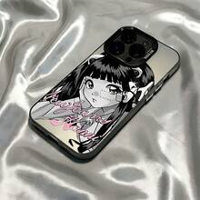 Anime New Jeans Girl  16 15 14 13 12 11 Pro Max X XR XSMAX 8 16 Plus Anti-Drop Matte Back Cover - Trộn màu - Xem 3