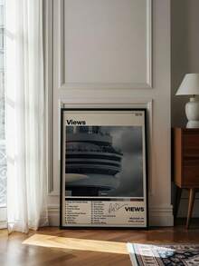 1 pieza Impresión en lienzo de la portada del álbum Views de Drake | Impermeable | Decoración de pared | Estilo moderno y contemporáneo | Creatividad única
