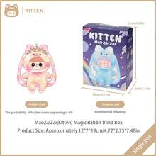 1个魔法兔系列玩偶，ABS材质脸部，生日、情人节、圣诞节、节日礼物，随机发货，ABS（硬质）内脸材质，非毛绒填充 - 彩色 - 查看 12