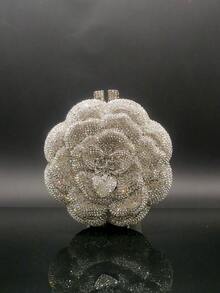 Túi xách cầm tay mini thanh lịch, được trang trí bằng họa tiết hoa pha lê, phù hợp cho các bữa tối trang trọng, tiệc tùng và dạ hội; Túi xách cầm tay thủ công bằng kim loại pha lê cao cấp, độc quyền dành cho phái nữ; Túi xách cầm tay dạ hội toàn pha lê, mới lạ và lấp lánh, phù hợp cho cô dâu trong đám cưới; Món quà tuyệt vời nhất dành cho nàng. - Bạc - Xem 12