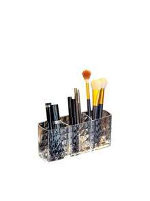 1pc Plastic Transparent Storage Box, Multifunctional Acrylic Storage Box, Desktop Pen Holder Makeup Brush Rack, Stationery Organizer Storage Box, Makeup Brush Storage Box, Desktop Beauty Tool Cosmetic Storage Bucket, Lipstick Storage Box, Pen Holder, Brush Organizer, Desktop Organizer Storage Box, Makeup Brush Storage Bucket, Back To School, Study Supplies, Cute Stationery, Campus Style, Stationery, Writing Pens, Makeup Brushes, Eyebrow Pencils - Clear - View 14