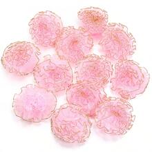10 pièces Fleurs de Chiffon Œillet Bordées d'Or 5cm, Grande Taille, Accessoires de Décoration de Vêtements, Matériaux DIY pour Pinces à Cheveux, Fleurs de Décoration pour Sacs, Chaussures, Chapeaux, Décoration Maison, Décoration d'Emballage Cadeau, Fournitures Artisanales Fête des Mères, Options Multicolores