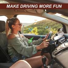 十合一迷你金属鼓铃汽车装饰，适合音乐爱好者和司机的有趣礼物，适用于所有车型 - 車載碰撞鈸 - 查看 8