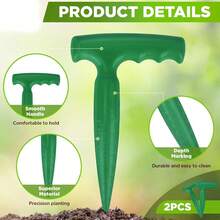 12 Furos Plantador de Sementes Rápido + Semeador Ajustável de 5 Engrenagens, Plástico Impermeável, Adequado para Vegetais e Flores, Ferramenta de Plantio de Jardinagem | Semeador de Linha Reta | Cabo Ergonômico (Produtos de Plástico Entregues Podem Ter Arranhões Menores)