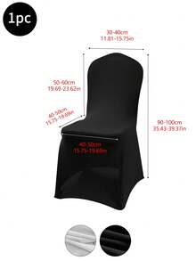 1 cái/4 cái/6 cái/10 cái Vỏ bọc ghế vuông bằng lụa sữa đen, Thiết kế tối giản cổ điển, Vỏ bọc ghế tiệc màu trơn co giãn cao, Có thể tháo rời và giặt được, Thích hợp cho phòng ăn, phòng khách, nhà bếp, khách sạn, Vỏ bảo vệ ghế tiệc, Trang trí mùa thu, Trang trí phòng, Trở lại trường, Đồ dùng học tập - Nhiều màu - Xem 4