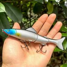 1 Set Fishing Lure Kit - Multi-Section Swimbait Lures With 3D Eyes And Laser Skin Hard Baits, Made Of ABS Material, Sharp Hooks, Targeting Aggressive Fish Species, Suitable For Freshwater And Saltwater Fishing, Freshwater Fishing Gear | Fashionable Swimbait | PVC Structure