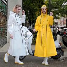 Fashion Rain Coat Rain Coat For Women Thickened Waterproof Rain Coat Women's Raincoats Travel Climbing Riding Rain Poncho Rain Jacket Universal Rain Coat Windbreak Poncho Waterproof Lengthen Raincoat Waterproof Outdoor Raincoat