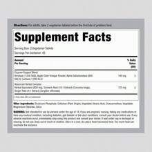 Piping Rock Bloat And Gas Support Pills | 90 Tablets | Supplement Blend For Women And Men | With Apple Cider Vinegar, Turmeric, Ginger Extract | Vegetarian, Non-GMO, Gluten Free - 白色的 - 查看 2