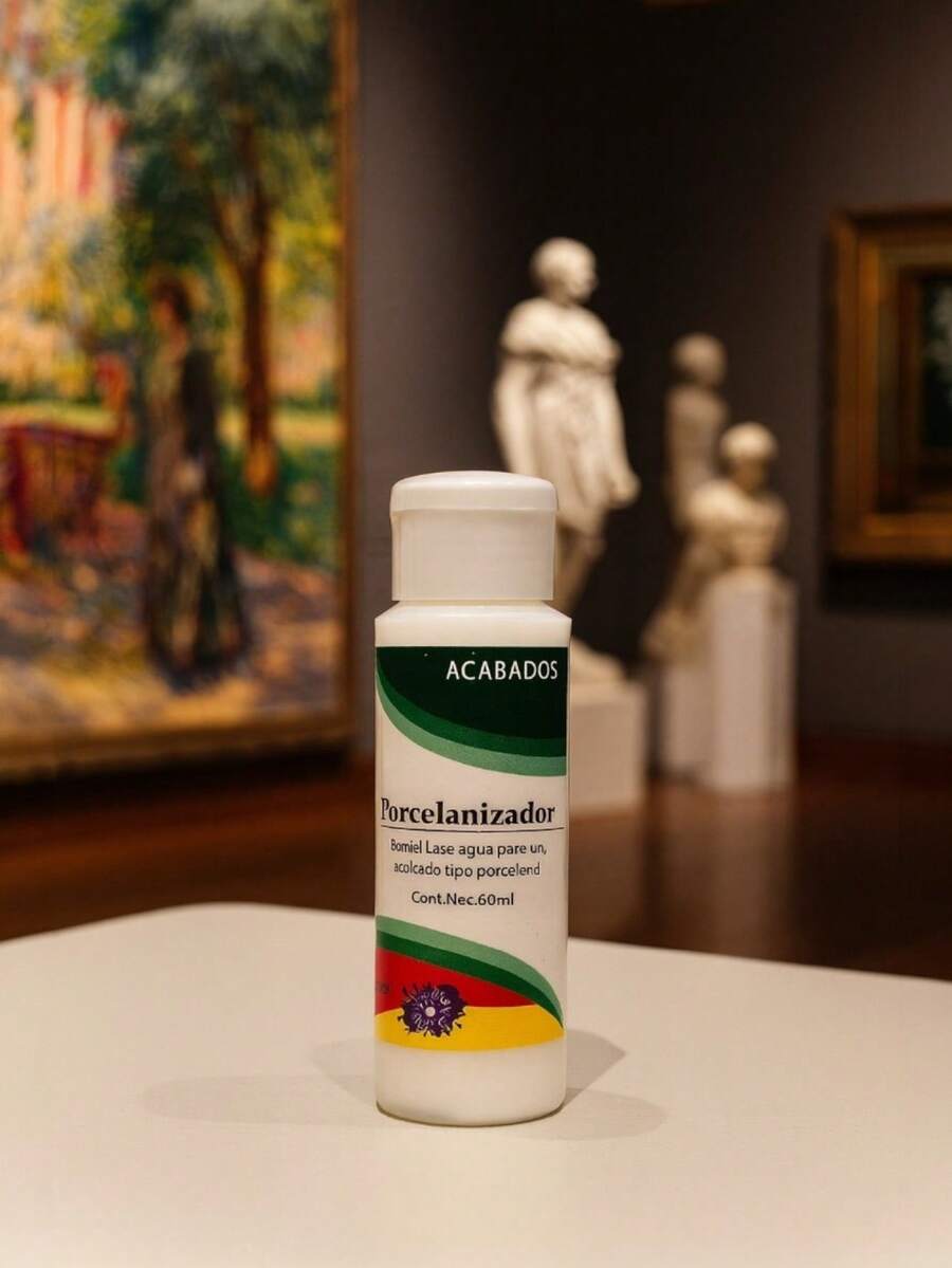 Porcelanizador barniz al agua acabado tipo porcelana frasco 60ml manualidades decoración hogar brillo duradero apto cerámica fácil aplicar presentación compacta resistente resultado profesional creativo - Porcelanizador Policraft - Ver 1