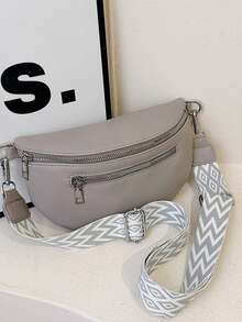 软皮女士时尚休闲腰包、马鞍包、新款百搭胸包、单肩斜挎包、旅行手机包。