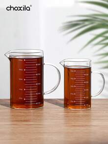 choxila 1pc High Borosilicate Glass Coffee Cup Measuring Cup Glass With Handle Graduated Cup Coffee Milk Juice Measuring Cup Transparent Glass Back To School - Coffee Measuring Cup - View 4