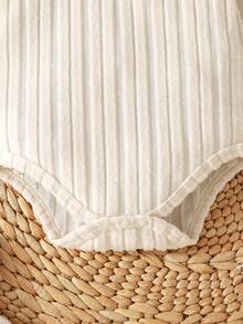 Unisex Baby Jumpsuit, Neugeborenen Langarm Romper mit Mütze + Hose, gerippter neutraler Outfit, Babybekleidung für den Winter, geeignet für Baby Jungen und -mädchen, Alltagskleidung