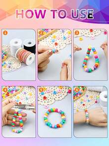1/2/3 Dây đàn hồi cho vòng tay, Dây vòng tay bền 1 mm dài 330 feet, Dây đàn hồi co giãn để làm đồ trang sức, vòng cổ và hạt cườm - Nhiều màu - Xem 11