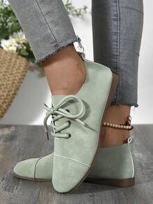 Women's Fashion Casual Soft Bottom Round Toe Flats, Run Small By One Size