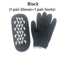 保濕手套和襪子,後跟凝膠襪子癒傷組織粗糙足部護理治療柔軟矽膠內襯注入乳液水療襪用於修復軟化乾裂腳部皮膚 - 粉色 - 查看 15