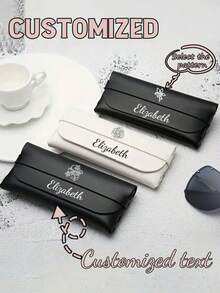 Customized Leather Glasses Case, Personalized Glasses Pouch, Sunglasses Leather Protective Sleeve, Soft Leather Eyeglasses Bag, Crush-Resistant Soft Glasses Bag, Anniversary Gift, Gift For Him, Bridesmaid Gift