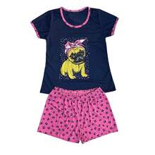 Women's Half Sleeve Baby Doll / Women's Baby Doll / Nightwear - 霧霾藍 - 查看 1