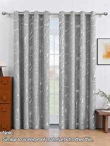 100% Blackout Curtains 84 Inch Length 2 Panels Set Marble Designs Printed Drapes Thermal Curtains For Bedroom With Black Liner Sound Proof Curtains - Solid Color - View 9