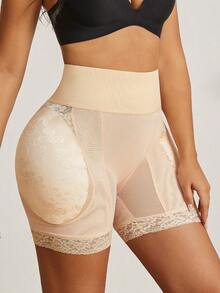 Women's High Waist Belly-Tight Panties, Fake Buttocks Plump Buttocks, Hip Lifts And Buttocks, Removable Sponge Pads With Inserts, Sexy Body Shaping Shorts, Comfortable Base Tights And Body Shaping Pants Tummy Control Shapewear Tummy Control Tummy Control Underwear Butt Lift Butt Pads Leggings For Women Shorts  Moldeadoras De Cuerpo Shapewear Weight Loss Suitable For Holidays Halloween Christmas Holidays Back To School Season Thanksgiving Valentine's Day Independence Day - 杏色 - 查看 3