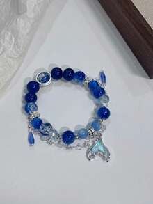 1pc New Fairy-Style Crystal Bracelet For Women, Unique Design, Student, Versatile, Sweet, Colorful