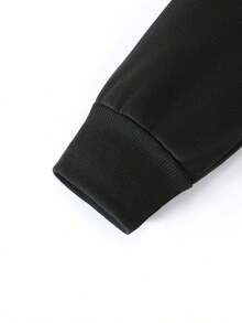 Chaqueta con Capucha para Hombres - Diseño de Coche de Carreras con Detalle en Japonés, Sudadera Azul Marino para Aficionados al Automóvil, Lavable aáquina, Ropa Casual de Invierno con Cordón Ajustable - Negro - Ver 6