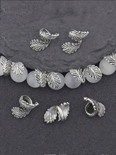 8/20/50 st., distanser för smyckestillverkning. 16 mm vintage fjäderformade distanspärlor med graverade texturerade dekorativa pärlor i antik silverzinklegering för DIY-örhängen, halsband, armband och andra smyckestillbehör. Pärlor, pärlor för smyckestillverkning, smyckestillverkningstillbehör, distanspärlor, armbandspärlor, pärlor till armband, berlocker, pärldistanser. Födelsedagsfester, Halloween, juldekorationer, hantverksmaterial för vuxna