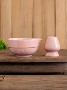 2件带嘴陶瓷碗、宋代抹茶碗、抹茶打蛋器、抹茶刷、抹茶搅拌工具套装、窑烧餐具套装、返校套装、节日礼品套装