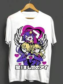 Oshi No Ko Ai Hoshino T-Shirt Kawaii Funny Anime Manga Waifu Shirt White220g Heavy-Duty Pure Cotton T-Shirt, Fashionable And Comfortable Wo's Cotton T-Shirt College Tops Thanksgiving Outfit Womencotton Women Clothing Halloween>Clothes Cotton Women Clothing - Trắng 10 - Xem 1