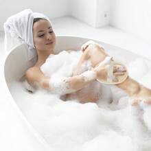 Loofah Sponge Shower Natural Loofah Exfoliating Body Scrubber For Women And Men, -Friendly And  Shower Luffa Sponge For Face And Body, Beige - 淺褐色的 - 查看 8