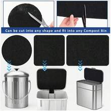4Pcs Compost Bin Replacement Activated Carbon Filter Pads For Indoor Kitchen Countertop, Odor Control Air Filter For Home Recycling Waste Container, High-Grade Deodorizing Insert Pads - Multicolor - View 1
