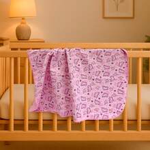Anti-Allergic Baby Blanket Super Soft Flannel 100% Cotton Large With 70x90cm Layette For Girl Boy Minasrey Blanket Printed Blanket With Crochet Around Beautiful And Cute Finish - 女性化 - 查看 3