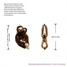 50厘米/19.68英寸长臂动物挂件毛绒玩具娃娃 - 柔软蓬松的毛绒玩具，单只/母子套装，双手采用魔术贴设计，可拆卸，可爱的儿童房墙面装饰、汽车后窗装饰、书包挂饰，特别的生日礼物、感恩节礼物、圣诞节礼物 - 彩色 - 查看 8