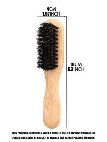 1pc Boar Bristle Slick Back Hair Brush For Sleek Ponytail Bun & Smoothing Hairs, Flyaways, Edge Control - Backcombing & Teasing Hairbrush With Wide Rat Tail For Sectioning & Parting, Hair Styling Tools