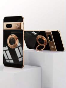 Funda de teléfono a prueba de golpes con anillo de silicona chapada en metal compatible con 10 9a 9 Pro XL 9 Pro 9 8A 8 Pro 8 7A 7 Pro 7