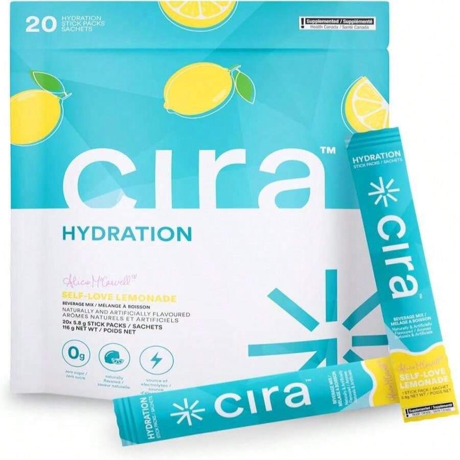 Cira Hydration Powder (45 Servings) X Alicia McCarvell'S Electrolyte Drink Mix With Himalayan Salt For Dehydration Relief And Recovery - Very Grapeful - Flavor NameF - 查看 1