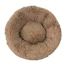 Luxury Plush Donut Pet Bed, Suitable For Small To Medium Dogs And Cats - Super Soft, Washable, Round Cozy Nest With Non-Slip Bottom, Perfect For Winter - Brown - View 19