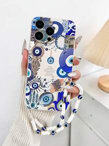 1个加厚保护型恶魔之眼彩绘串珠手链手机壳，兼容 16/16 Pro/16 Plus/16 Pro Max、 15 Pro Max、 13、P14、P11、P12、XS、XR、7/8、P、S2、A50、A12、A32、A52、A72、A51、A21S、A13、A14、S22 Ultra、S23、A33、A53、S20 FE、11、12 Pro、12/12X、Note 11、9A、9C、Poco X3 NFC、10、9、Note 9、12C、Note 11 Pro、10C、Note 8。专业版，国际版，不是国内版 - 彩色 - 查看 2