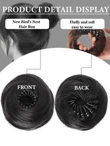 4-Inch Elegant Women's Synthetic Hair Bun Maker, High-Temperature Fiber Hair Styling Tool, Suitable For Ladies And Girls - Multicolor - View 6