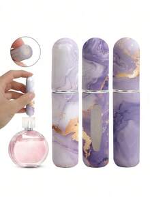 1 Piece Of 5ml Marble Patterned Portable Sorting Bottle For Portable Use Without Occupying Space, Suitable For Date Travel, Commuting, Fragrance Replenishment, And Short Distance Travel. Reusable Gift Selection - 彩色 - 查看 1
