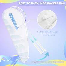 Set With 2 Rackets, 3 Shuttlecocks, 2 Replacement Grip Tapes And 1 Bag - Perfect For Beginners & Outdoor Games - 4Whale - View 4