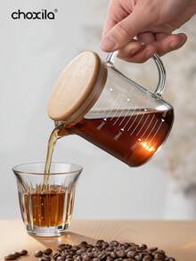 choxila 1pc High Borosilicate Glass Coffee Cup Measuring Cup Glass With Handle Graduated Cup Coffee Milk Juice Measuring Cup Transparent Glass Back To School - Coffee Measuring Cup - View 8