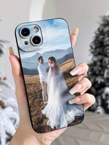 1 pieza Funda de teléfono personalizada para pareja de boda, funda protectora gruesa a prueba de golpes para fotos de boda, regalo para esposa/esposo, diseño personalizado para S21 22 23 24, A12 A13 A15 A14/A21s, XR 11 13 15 16 Pro Max, accesorios de Halloween 2025, elegante, colorido, vintage, lindo, sencillo, divertido, personalizado, único, regalos ideales para él, regalos ideales para ella, novio, novia, familia, amigos, abuelos, pareja, para aniversarios, para cumpleaños, fundas de teléfono, teléfonos celulares y accesorios - Negro - Ver 7