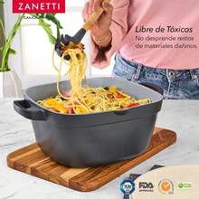 - Cacerola 24 (4.9 Litros) con Tapa - Aluminio Fundido con Recubrimiento Ceramico - Color Gris