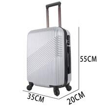 Maleta Avión Equipaje de Mano Viaje Trolley Cab ABS Rígida 4 Ruedas Maleta de Cabina Rígida with Telescópica ASA 55x35x20CM España 48-27 horas en llegar - Morado - Ver 2