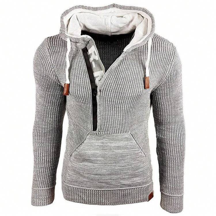 Men Sports Sweatshirts - Light Gray - View 2